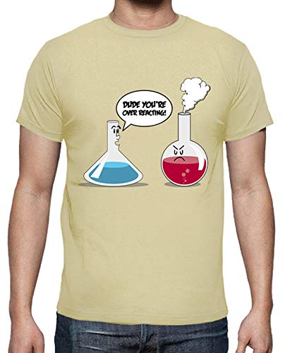 latostadora - Camiseta Over Reactin para Hombre Crema XL