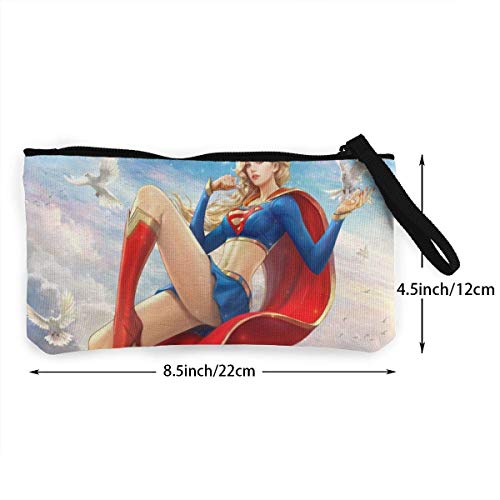 Lawenp Monedero de Lona Superwoman Canvas Coin PurseBag Fashion Cosmetic Mobile Phone Bags
