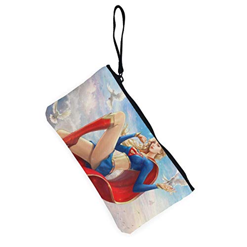 Lawenp Monedero de Lona Superwoman Canvas Coin PurseBag Fashion Cosmetic Mobile Phone Bags