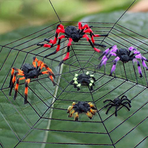 LbojailiAi Halloween Supplies Decoraci¨®n Realista Espeluznante Espeluznante de la Fiesta encantada de la Fiesta de Halloween de la ara?a - ara?a Negra de 75 cm.