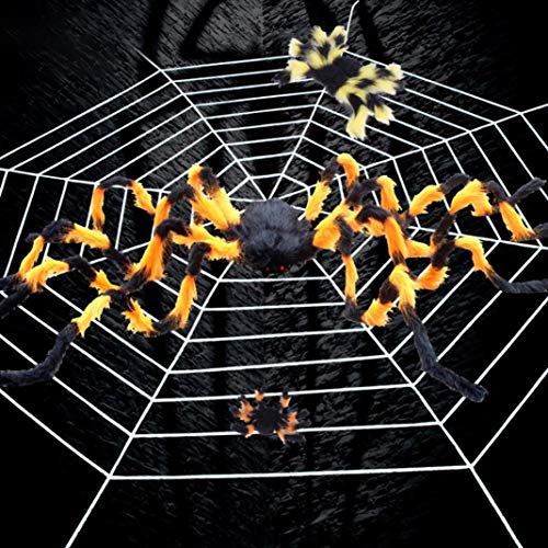 LbojailiAi Halloween Supplies Decoraci¨®n Realista Espeluznante Espeluznante de la Fiesta encantada de la Fiesta de Halloween de la ara?a - ara?a Negra de 75 cm.