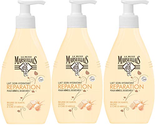 Le Petit Marseillais leche reparador Karité cera abeja Aloe Bomba 250 ml, 3 unidades
