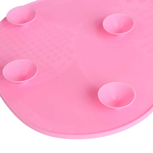 LEADSTAR Limpiador de Brochas, 2 Pcs Limpieza Cosmético Cepillo Limpieza de Silicona, Estera de Cepillo de Limpieza para Maquillaje Cepillos y Maquillaje (Rosado)