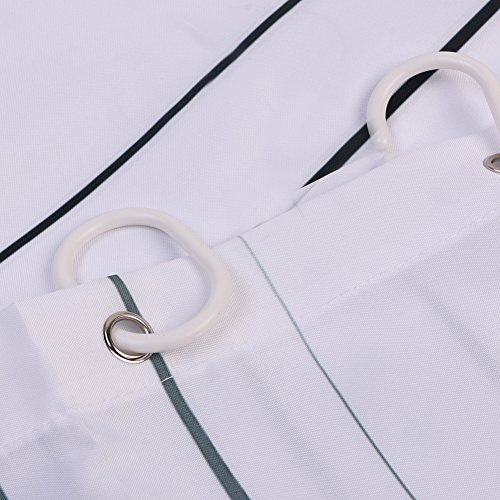 Leashy Cortina de Ducha Impermeable con impresión Divertida de Gatos, a Prueba de Moho, con Ganchos (Gato Negro, 150x180)