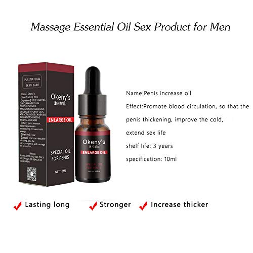Lebeaut 10 ml Hombres Ampliación del Pene Aceite Productos de Sexo para Adultos Masculino Pene Mejora Masaje Masaje Aceite Esencial
