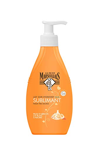 Leche hidratante Le Petit Marseillais Nacre Sublime P Tsec Huile d'Abricot, botella de 250 ml.