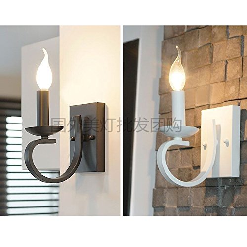 LED Moderna Lámpara de Pared，LED Lámpara。Promoción coreana creativa sala de estar estudio café dormitorio pasillo tienda de ropa aseo lámpara de pared, (1 cabeza) blanco para enviar luz LED blanca