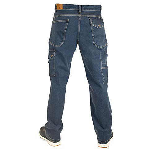 Lee Cooper Workwear - Pantalones de Trabajo de Seguridad para Carpintero, Color Azul Claro, 34 W/31R