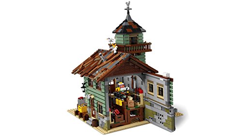 LEGO Ideas- Antigua Tienda de Pesca Set de construcción de Edificio pesquero con Minifiguras de Pescadores y muñecos de gaviotas, Recomendado a Partir de 12 años (21310)