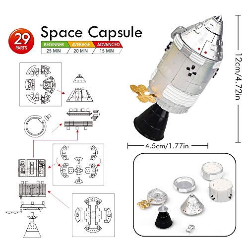 Lehoo Castle Bloque de Construcción del Espacial, 4 en 1 Maqueta de Nave Espacial Juguete, STEM Set de Juguetes para Niños