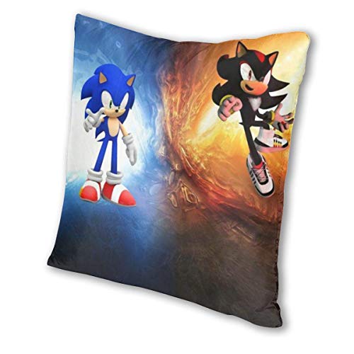 Leila Marcus Ultra Acogedora funda de almohada de terciopelo hipoalergénico y Sombra El Erizo Póster, Único Funda de Cojín con Cremallera para Patio Sala de estar Sofá de 45,72 x 45,72 cm