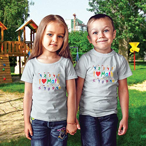 lepni.me Camiseta para Niño/Niña Amo Las matemáticas, el Regalo Educativo de Regreso a la Escuela o la graduación (14-15 Years Rojo Multicolor)