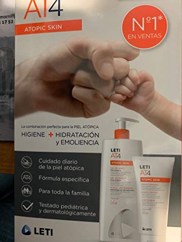Leti AT4 atopic skin, gel de baño 750ml + crema corporal 200ml