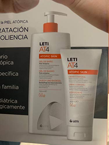 Leti AT4 atopic skin, gel de baño 750ml + crema corporal 200ml