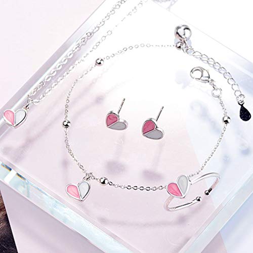 LEVEL GREAT Forma Delicada Mujeres Corazón Cadena Pendiente del Estilo de Corea del Collar de la Muchacha Coreana Cadena Ajustable joyería Regalo de la Madre