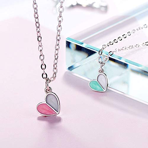 LEVEL GREAT Forma Delicada Mujeres Corazón Cadena Pendiente del Estilo de Corea del Collar de la Muchacha Coreana Cadena Ajustable joyería Regalo de la Madre