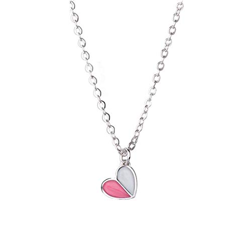 LEVEL GREAT Forma Delicada Mujeres Corazón Cadena Pendiente del Estilo de Corea del Collar de la Muchacha Coreana Cadena Ajustable joyería Regalo de la Madre