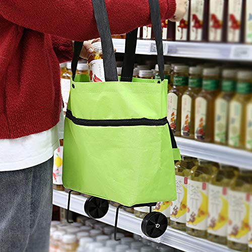 LGHYXYXP Bolso De Compras Plegable De La Rueda del Paño De Oxford Bolsa De Compras Ecológica Multifuncional Carro con Ruedas para Bolsas De Compras Multifunción para Compras Diarias Tienda De Comida