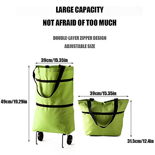 LGHYXYXP Bolso De Compras Plegable De La Rueda del Paño De Oxford Bolsa De Compras Ecológica Multifuncional Carro con Ruedas para Bolsas De Compras Multifunción para Compras Diarias Tienda De Comida