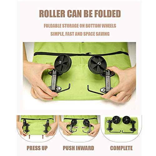 LGHYXYXP Bolso De Compras Plegable De La Rueda del Paño De Oxford Bolsa De Compras Ecológica Multifuncional Carro con Ruedas para Bolsas De Compras Multifunción para Compras Diarias Tienda De Comida