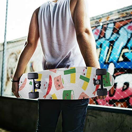 LIANGWE 33.1x9.1inch Sport Outdoor Cool Skateboard Grip Tape Smile Enjoy Diferente Face Print Impermeable Grip Tape para Dancing Board Double Rocker Board Deck 1 Hoja