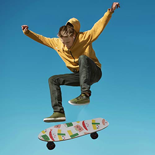 LIANGWE 33.1x9.1inch Sport Outdoor Cool Skateboard Grip Tape Smile Enjoy Diferente Face Print Impermeable Grip Tape para Dancing Board Double Rocker Board Deck 1 Hoja
