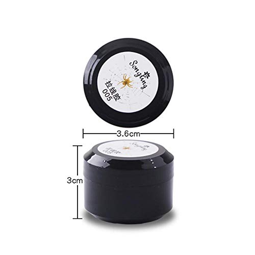 Libelyef - Gel de araña para uñas, diseño de punto a línea, creativo, línea de alambre 3D, pintura de líneas de dibujo, barnices para línea (blanco, negro, rojo, azul, oro, plata)