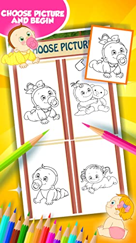 Libro de colorear de bebé dulce