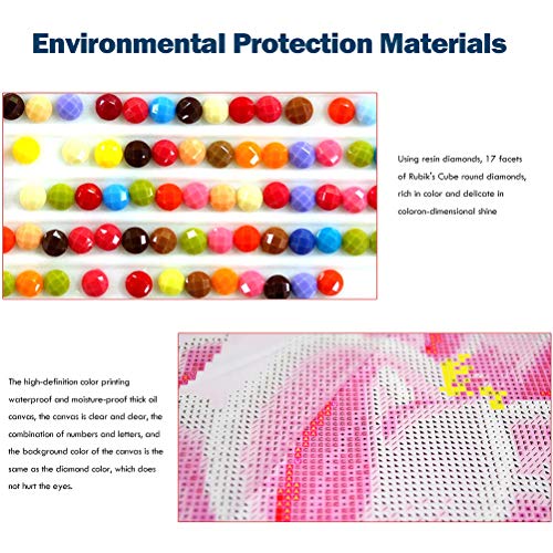 Lidiper DIY 5D Diamante Pintura Kits, Pintura del Diamante Gato, 5D Diamond Painting Completo Bordado Punto de Cruz Diamante Craft Decoración del Hogar (Taza de café 30 x 30cm)