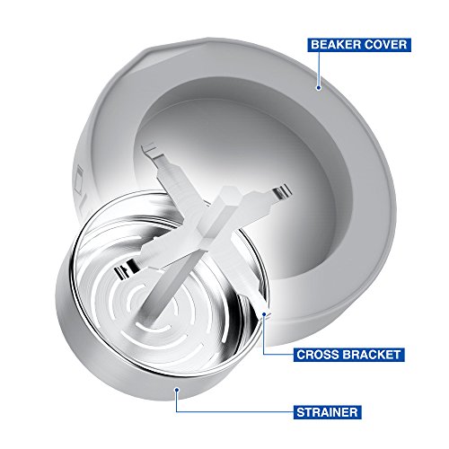 LifeBasis Limpiador ultrasónico Joyería 870ml Professional con Vaso y Tapa de 500 ml [Versión actualizada]