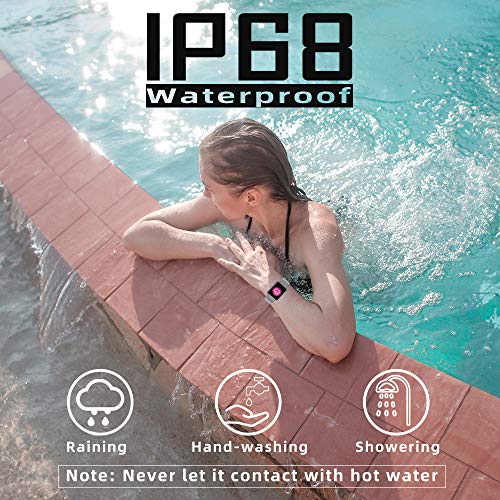 LIFEBEE Smartwatch, Reloj Inteligente Impermeable IP68 para Hombre Mujer niños, Pulsera de Actividad Inteligente con Monitor de Sueño Contador de Caloría Pulsómetros Podómetro para Android iOS