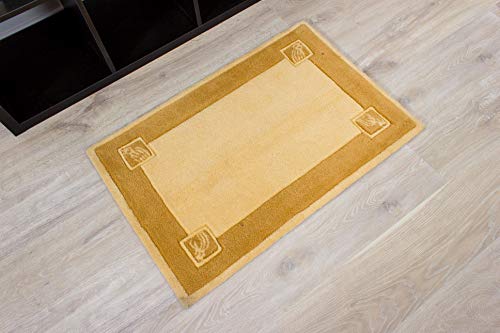 Lifetex.eu Poshti Malaga Aprox. 90 x 60 cm · Beige · Hecha a Mano · Acrílico · Moderna · Alfombra 15145