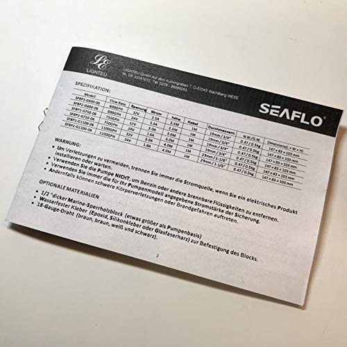 lighteu®, Seaflo 47 LPM Sistema de sumidero de Ducha 12V 750GPH Bomba de Agua de sentina automática