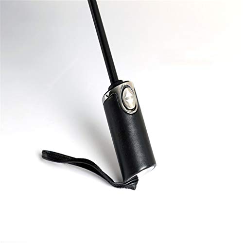 Lin Nan Paraguas Plegable Automático,Compacto Prueba de Viento Impermeable Viaje Paraguas Resistencia UV Hombre Doble-Uso Paraguas del Sol, Outer Blue Inner Black