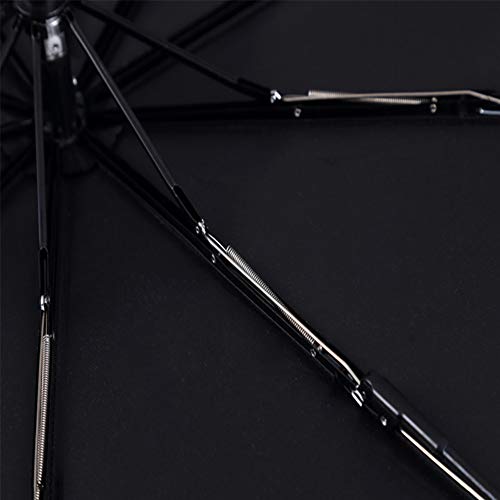 Lin Nan Paraguas Plegable Automático,Compacto Prueba de Viento Impermeable Viaje Paraguas Resistencia UV Hombre Doble-Uso Paraguas del Sol, Outer Blue Inner Black