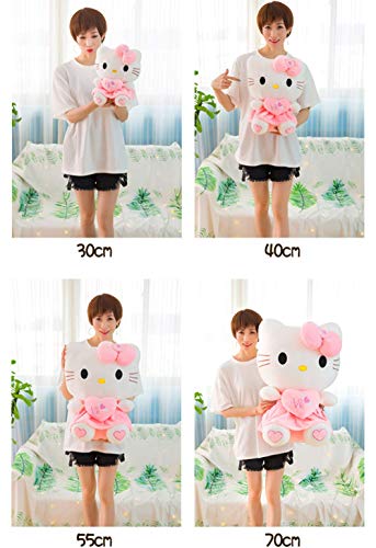 Lindo Hello Kitty Peluche De Juguete Decoración para El Hogar Muñeca Peluche Peluche Animal Regalo De Cumpleaños De San Valentín (30-100Cm),Rosado,30cm