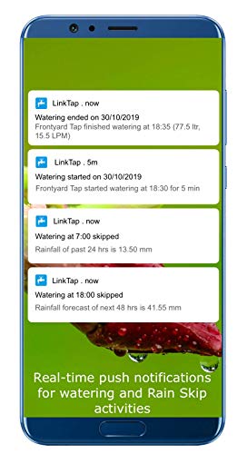 LinkTap Temporizador de Riego, Puerta de Enlace y Medidor Flujo Inalámbrico G2 - Temporizador Manguera Remoto - Controlador por Nube con Asistente Inteligente, Detección de Fallas, Notificaciones