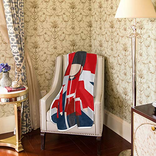 linomo - Manta para sofá o Cama, diseño de la Bandera británica de la Bandera británica, 127 x 152 cm