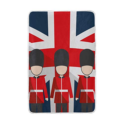 linomo - Manta para sofá o Cama, diseño de la Bandera británica de la Bandera británica, para niños, niñas, Adultos, 152,4 x 228,6 cm