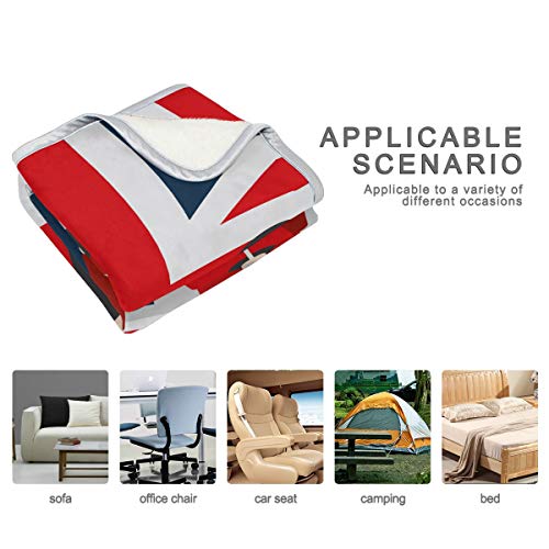 linomo - Manta para sofá o Cama, diseño de la Bandera británica de la Bandera británica, para niños, niñas, Adultos, 152,4 x 228,6 cm