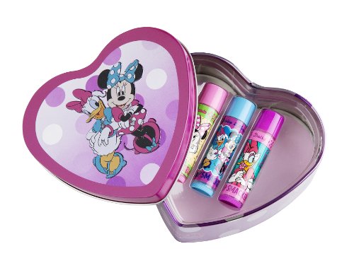 Lip Smacker Disney Minnie y Daisy corazón caja de la lata - 3 piezas