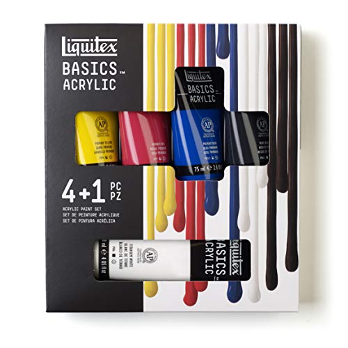 Liquitex Basics - Set de 4 tubos de pintura acrílica studio, 193 ml, multicolor