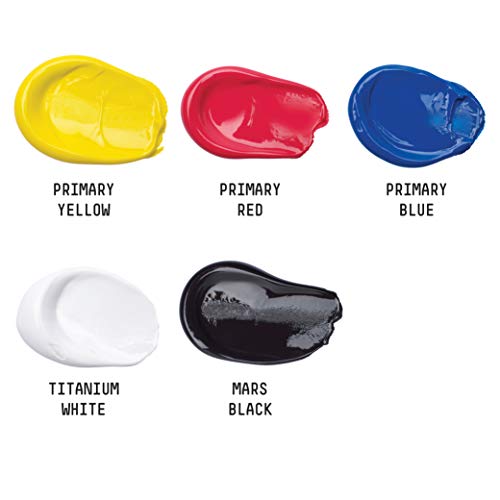 Liquitex Basics - Set de 4 tubos de pintura acrílica studio, 193 ml, multicolor