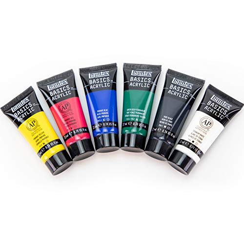 Liquitex Basics - Set de acrílicos (6 colores en tubo)