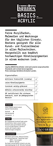 Liquitex BASICS - Tubo de pintura acrílica, color negro, 250 ml