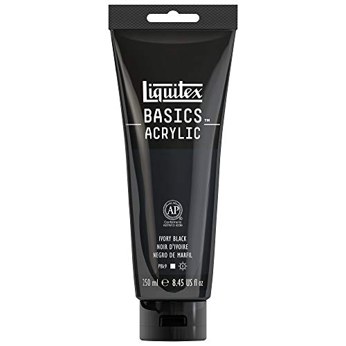 Liquitex BASICS - Tubo de pintura acrílica, color negro, 250 ml