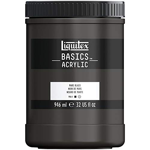 Liquitex Basics - Tubo de pintura acrílica, color negro de marte, 946 ml