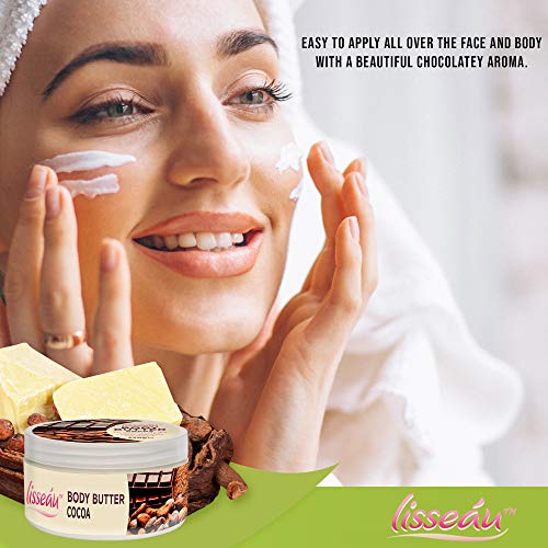 Lisseau Manteca de coco orgánica con antioxidantes, protege y repara el cuerpo, la piel dañada y excelentes propiedades antienvejecimiento Pack de 3 (220 g)