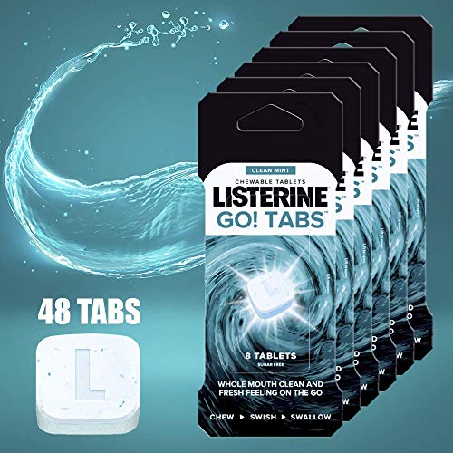 Listerine Go! Tabs - Pastillas sin azúcar con sabor a menta