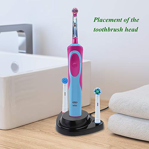 Litthing Cargador de Cepillo de Dientes Eléctrico con Soporte para Cepillo de Dientes Oral-B Conexión de Puerto USB Universal (Negro)